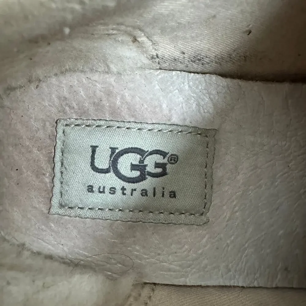 UGG Gray Suede Taya Sherpa Lined Low Top Sneakers Size 8 Fall/Winter